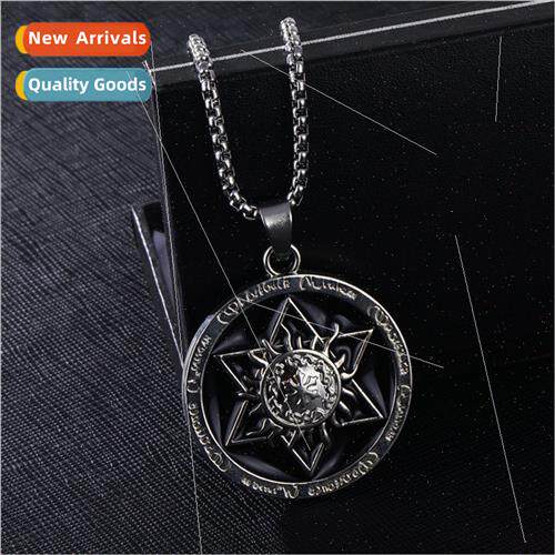 Europe new geometric round pendant fashion retro hexagram ne