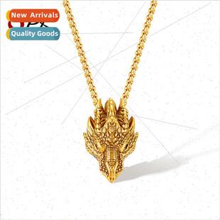 Stainless Steel Vintage Bully Dragon Head Pendant Hip Hop Tr