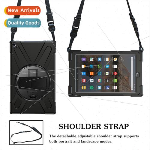 适用kIndle Fire HD10 2017/2019 HStrap Back Strap Leather Cas