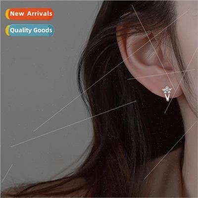 Snowflake earrings buckle delicate small earrings female 202