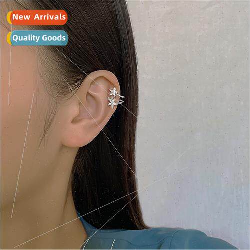 No ear hole fake earrings female ins Korea fashion flash dia
