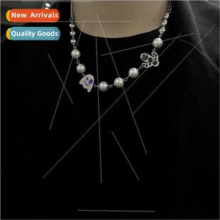 ins hipster wh diamonds quirky ghost splicing cactus pearl C