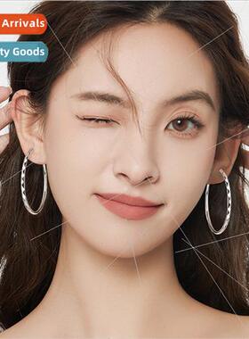 Circle large earrings Europe modern imperial sister wind sim