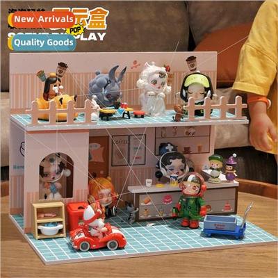 Bubble Mart Blind Box Hpuppet scene display box high translu