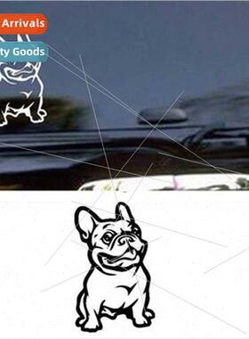 Bulldog Dog Car Sticker Bulldog Superhero Dog Reflective Car