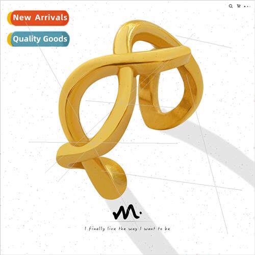 Europe new tail ring ins niche 8 geometric open ring tanium