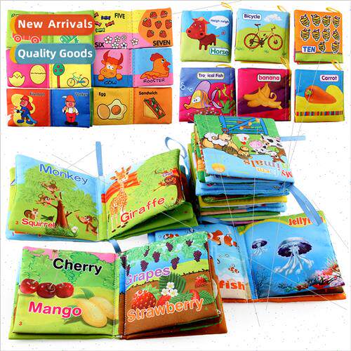Stereoscopic baby cloth book early education toys tearing pa