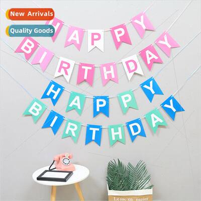 Creative children party supplies fish tail pull flag decorat