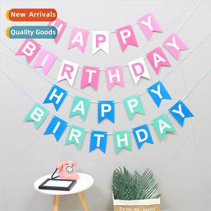 Creative children party supplies fish tail pull flag decorat