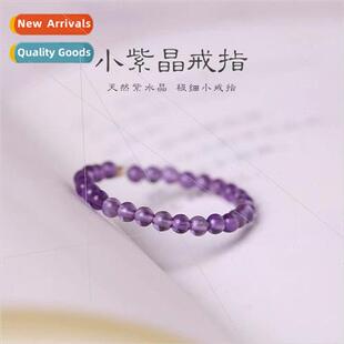 Exmely Fine 2mm Natural Amethyst Bracelet Women che Autumn V