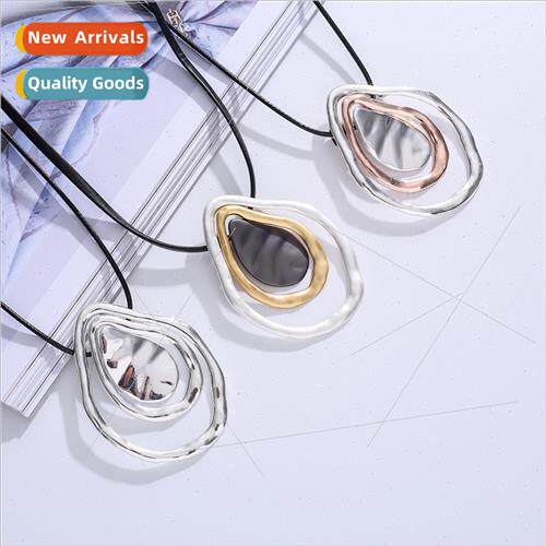 Necklace Europe Hundred Irregular Geometric Teardrop Women A