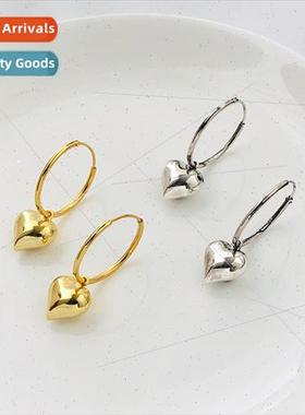 Europe S925 silver ins love earrings female earrings heart-s