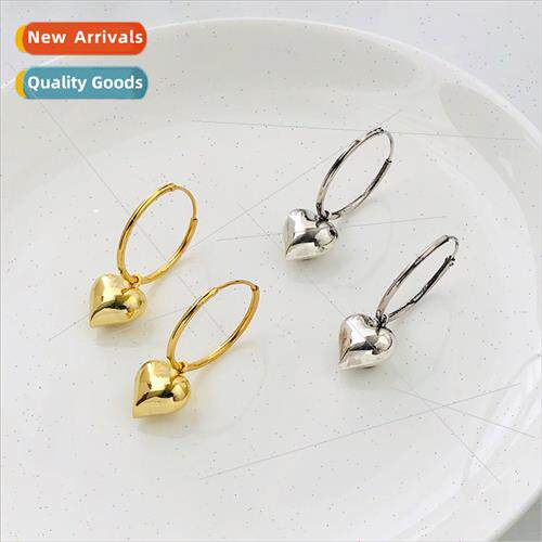 Europe S925 silver ins love earrings female earrings heart-s