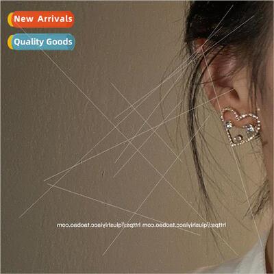 Asymmetrical bungee girl AB earrings 925 super sparkling dia