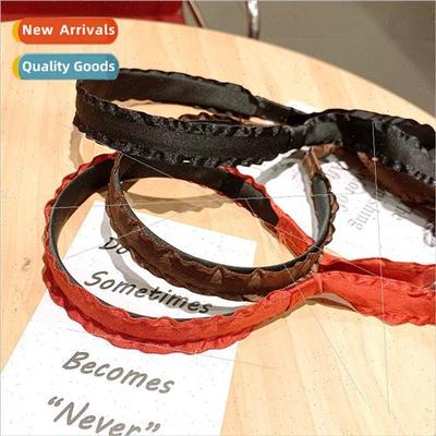 Ruffled hair bands girl tie head ribbon fluttering headbpres