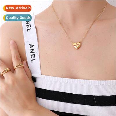 t home necklace fashion simple magnet suction heart EKG neck