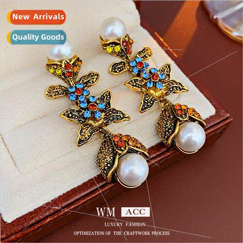 Earrings wh diamonds do old flowers pearl tassel earrings vi