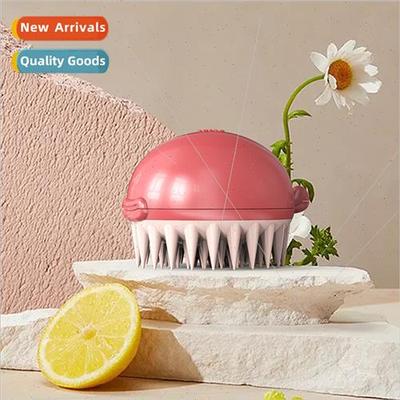 Dog Cleaning Supplies Pet Bathing Massage Brush Pufferfish C