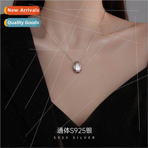 S925 silver Koreapigeon egg necklace female simple atmospher