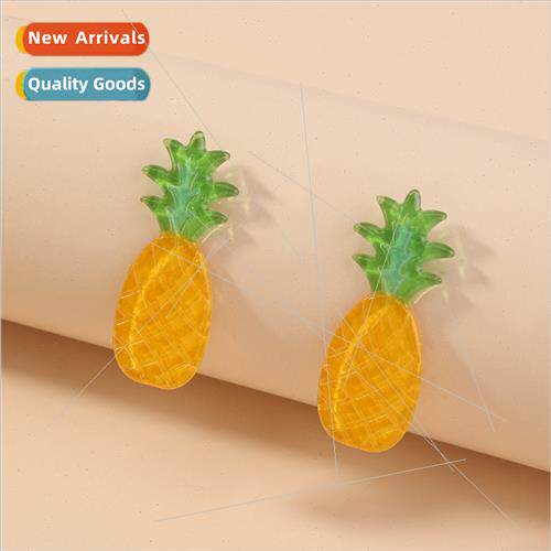 Europe creative versatile acrylic fru glass stud earrings ea