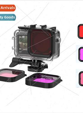 适用DJI OSMO Action4 3 WaterproCase Dive Case Red Pink Purpl