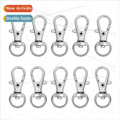 Dog buckle silver E fur ball keychain webbing hook diy jewel