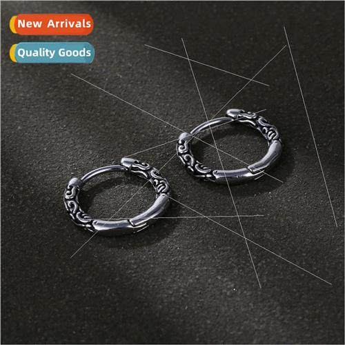 Europe ancient gold hoop earrings earrings buckle retro tani