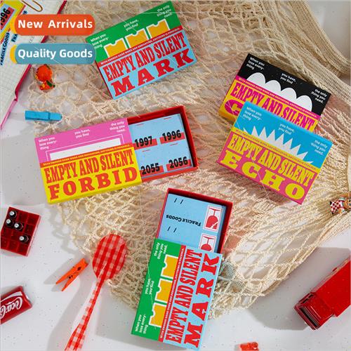 Empty silent Korea simple drawer boxed stickers handbook mat