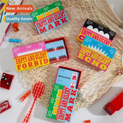 Empty silent Korea simple drawer boxed stickers handbook mat
