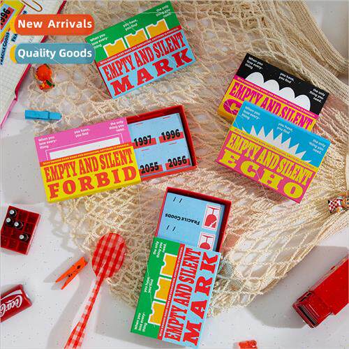 Empty silent Korea simple drawer boxed stickers handbook mat