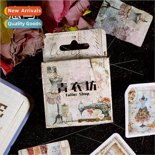 Qingyifang boxed stickers simple retro handbook decoration d