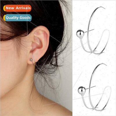 Ins cold wind earrings women simple bungee creative geometri