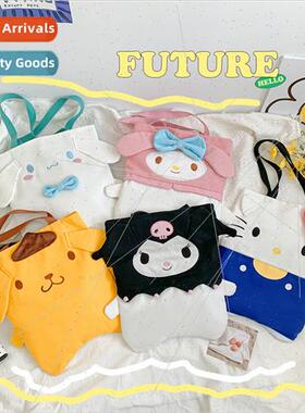Cute cartoon canvas large capacy handbag bag 2022 new studen