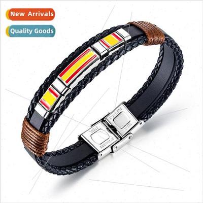 Europe Vintage Men Multi-Layer Braided Leather Bracelet Tani
