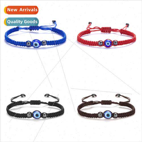 New Versatile Eyes Devil Eye Round Beads Wax Rope HKn Adjust