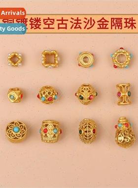 copper plating hollow antique sgold spacer beads handmade we