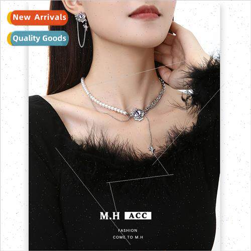 Devil Eye Tassel Necklace Women Pearl Hip Hop Delicate Sweat