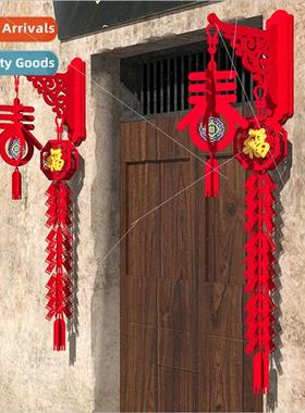 Hanging decorative firecrackers wall hanging festive red fir