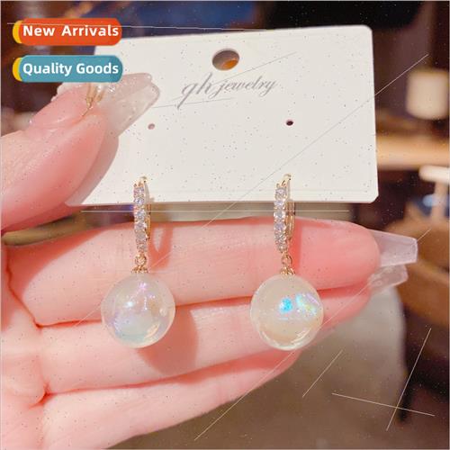 zirconia ear buckle dazzle color mermaid  earrings Korea hun