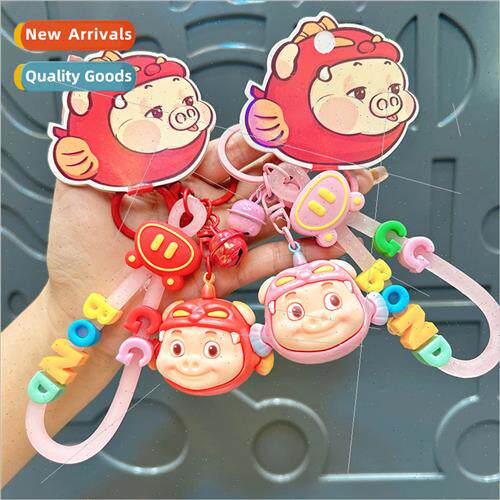 Cartoon  piggy man small pendant backpack charm car doll cou
