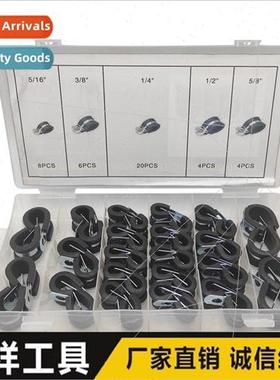 42pcs galvanized iron wh rubber hose clamps R type hose clam