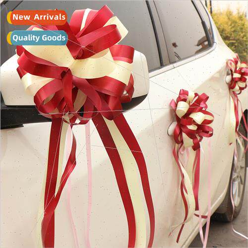 Pull flowers wedding car decoration ribbons door handle bow
