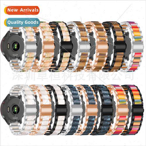 适用Forerunner 955 strap three beads resin strap stainless s