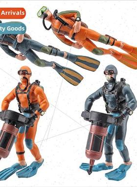 Diver model mini undersea exploration survey frogman scene d