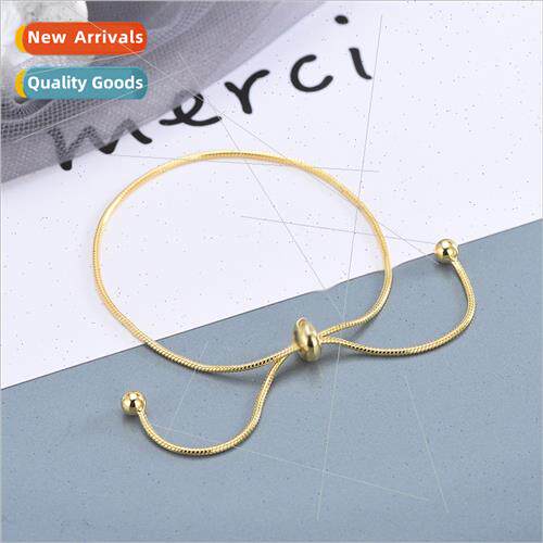 s925 silver Korea simple stchable adjustable snake bone brac