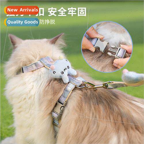 Cat leash anti-breakaway out special cat walking leash cat c