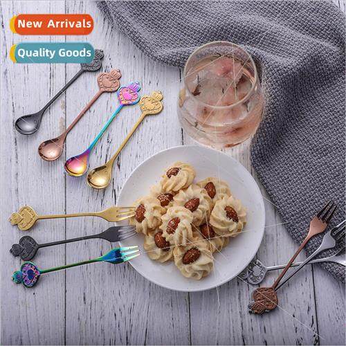 Stainless Steel Creative Crown Spoon Fork  Advertisement  Se