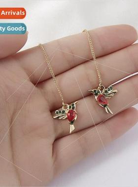 Fashion red hummingbird bird earwire earrings earrings match
