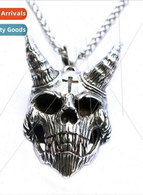 Europe Alloy Jewelry Men Cross Rams Head Stainless Steel Pen