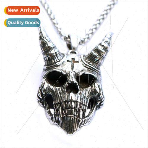 Europe Alloy Jewelry Men Cross Rams Head Stainless Steel Pen